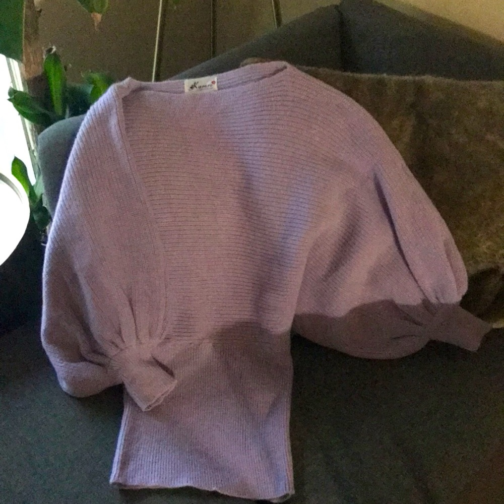 Lantern Sleeve Sweater Dress - Picture 4 of 10